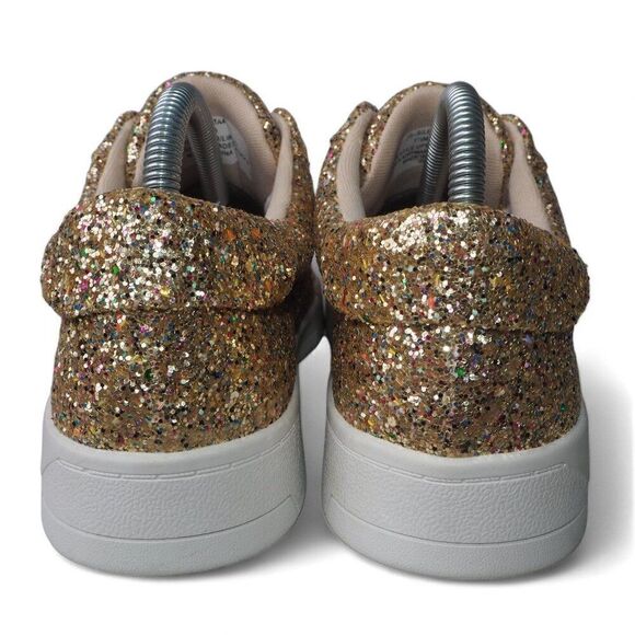 Jessica Simpson Silesta 4 Glitter Embellished Casual Sneakers Gold Women's 7.5M - Picture 5 of 12